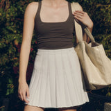 Sport Knit Pleated Skirt