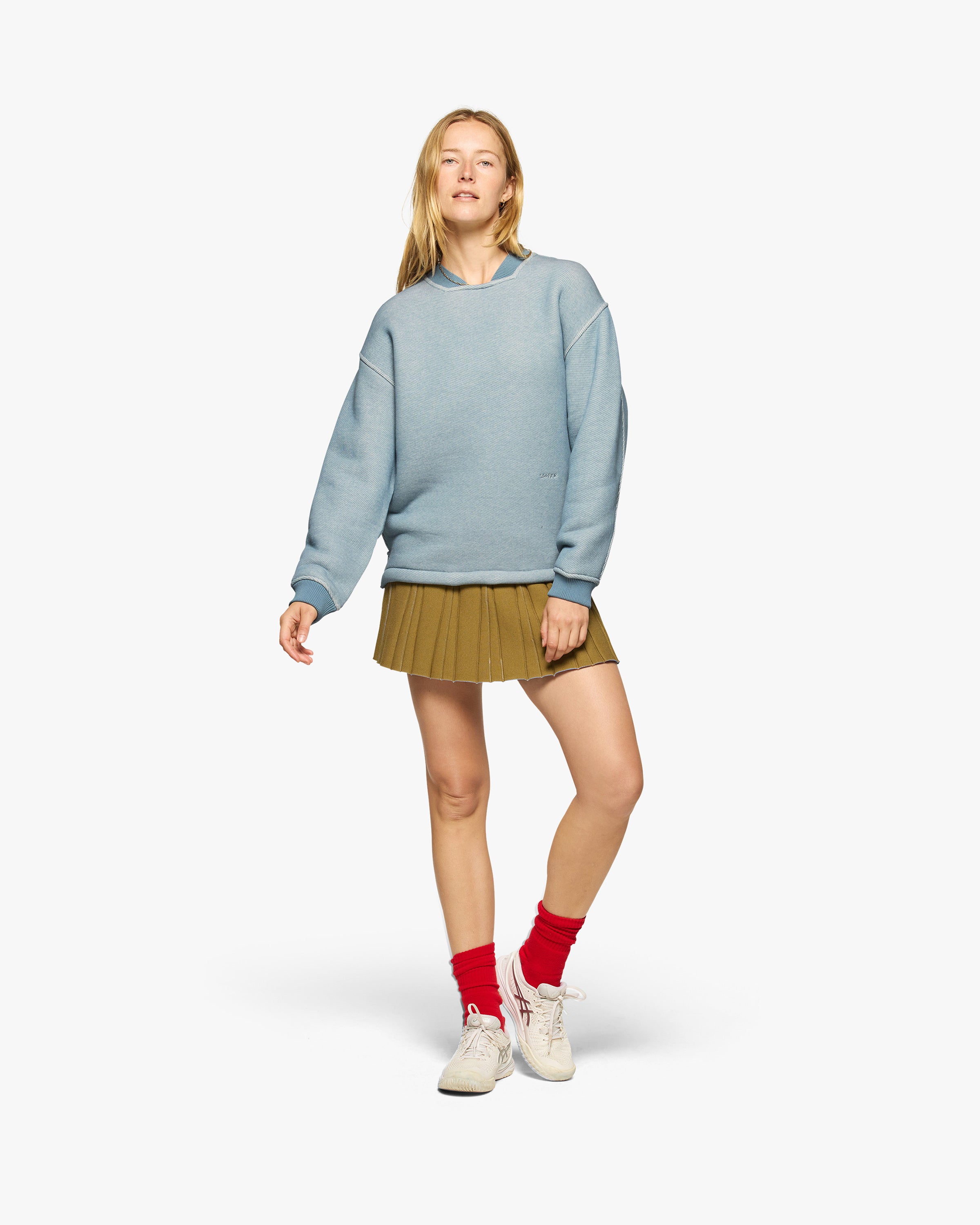 Sport Knit Pleated Skirt
