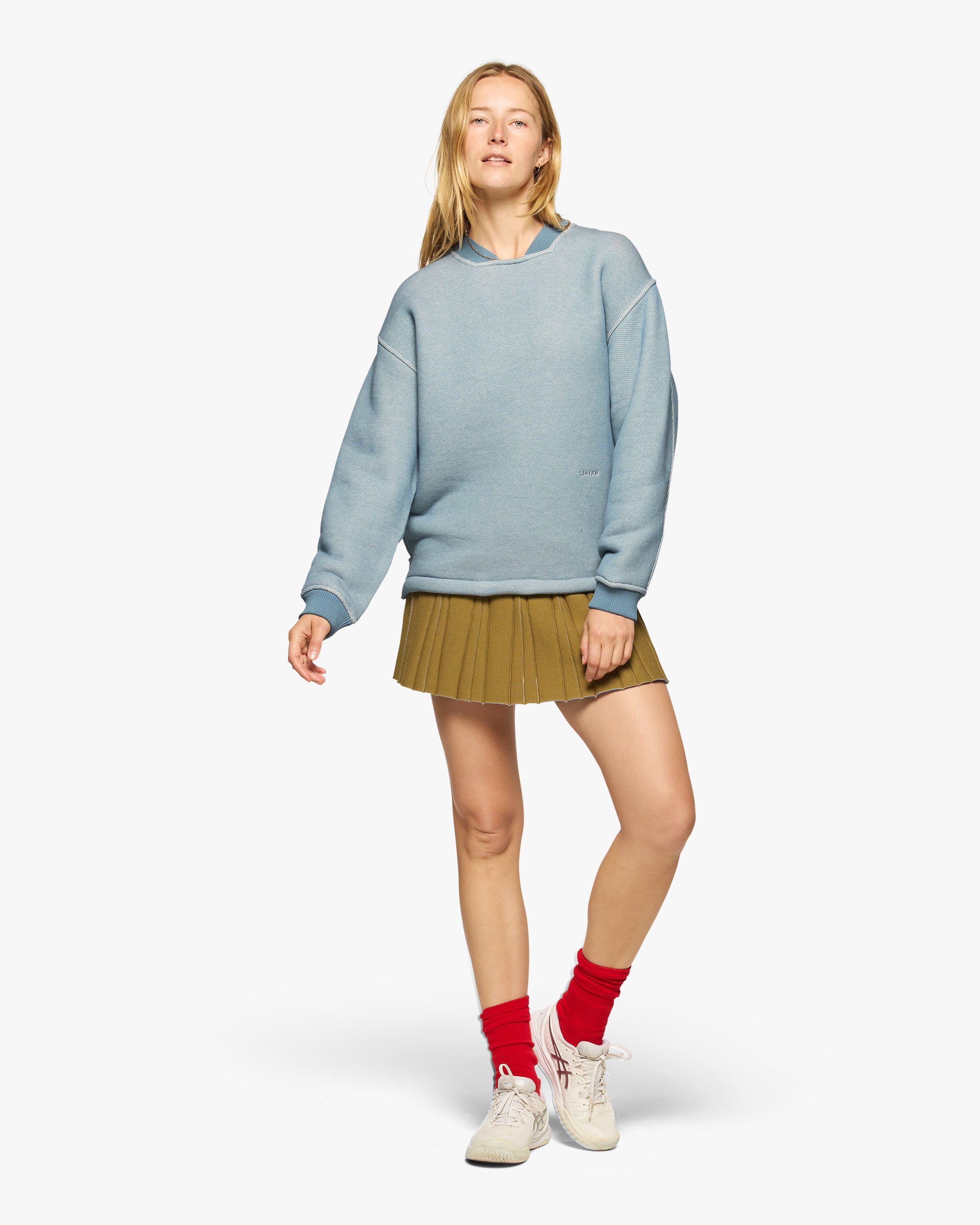Sport Knit Pleated Skirt