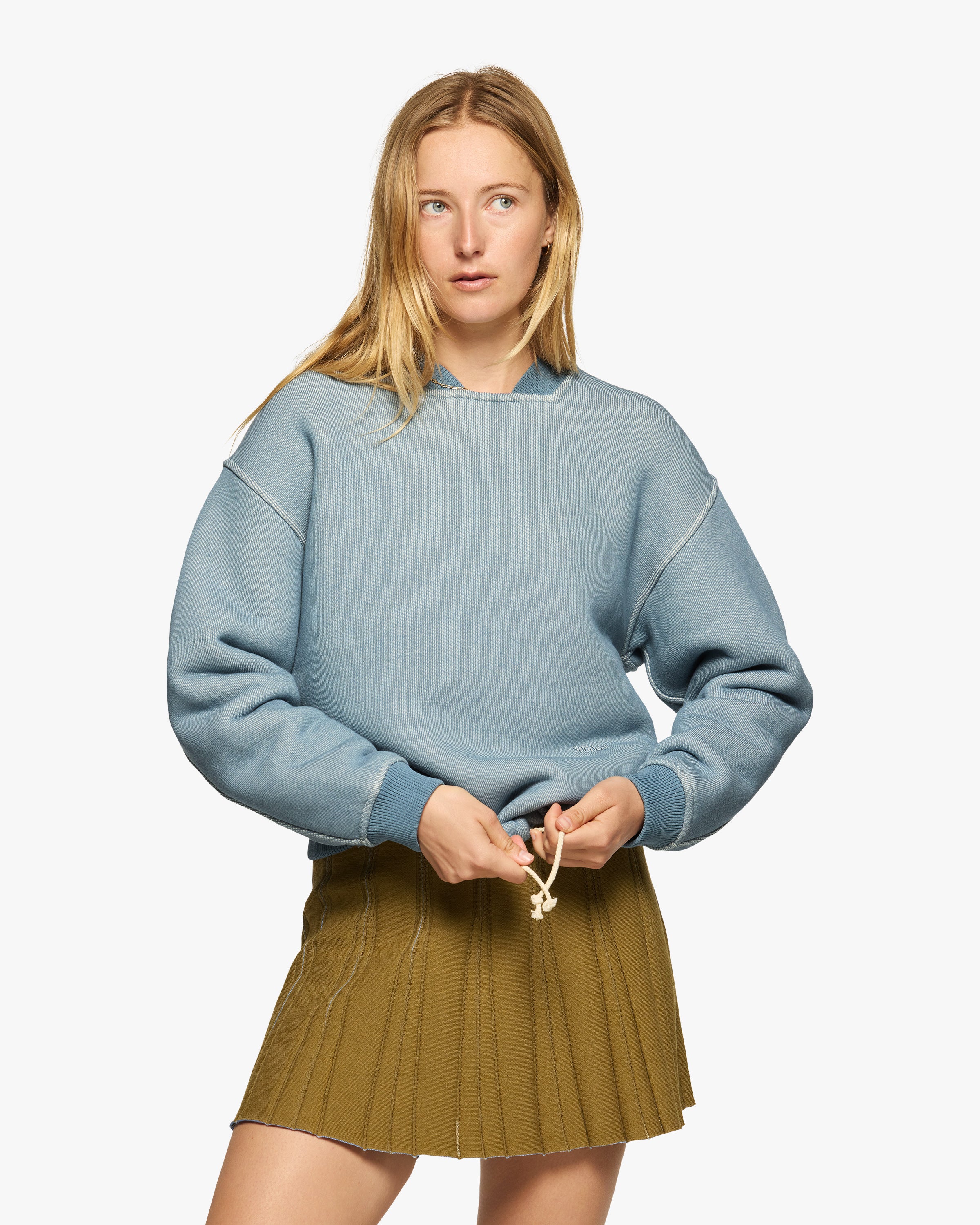Sport Knit Pleated Skirt